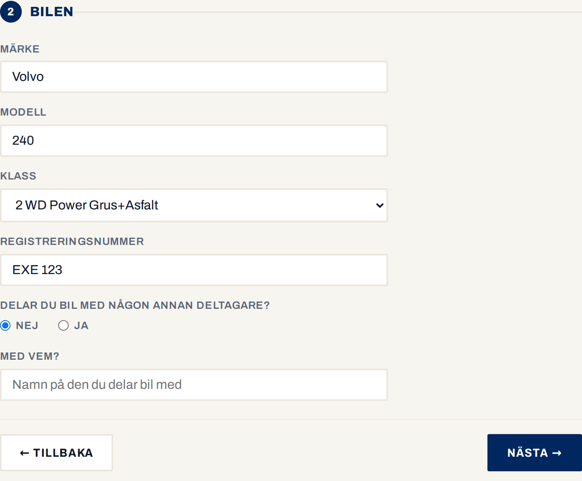 Skärmdump: Bilen
